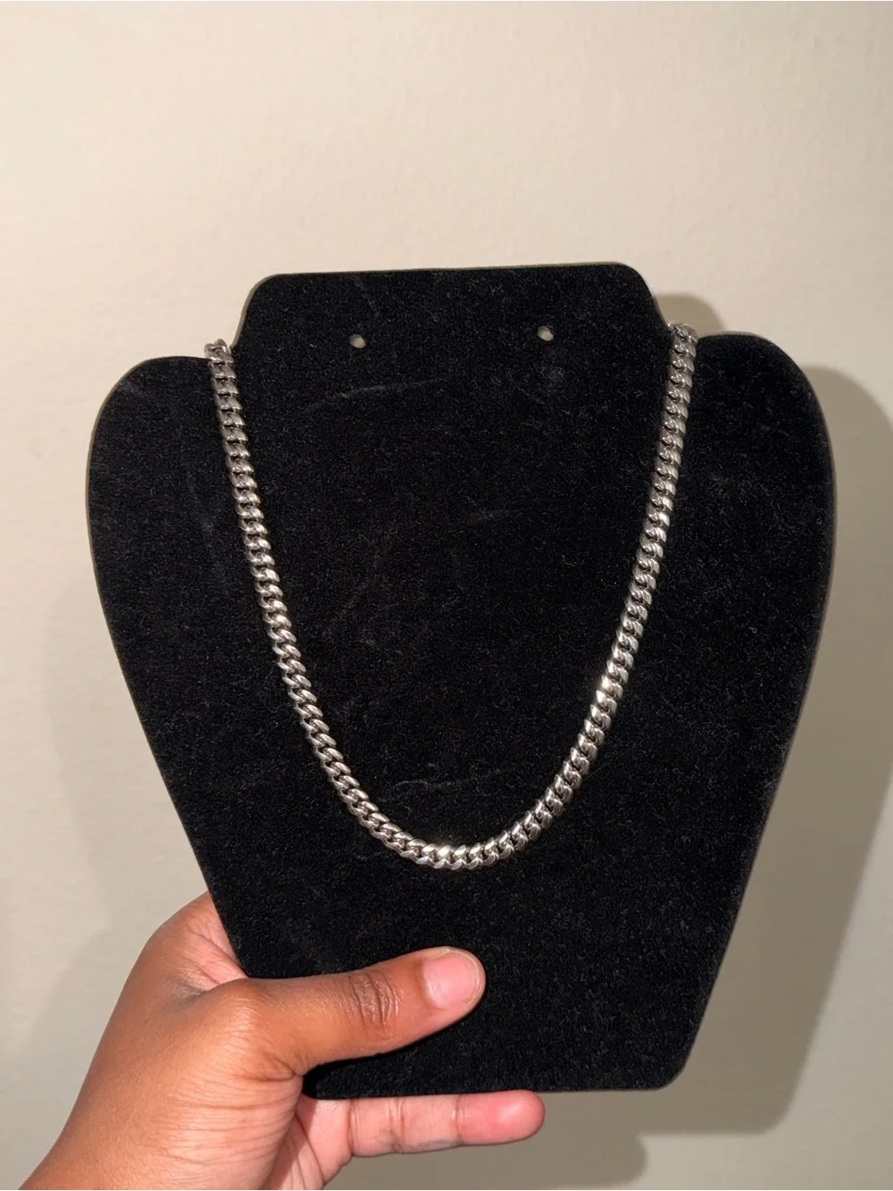 miami 14k white gold Cuban Link Chain Necklace for Men